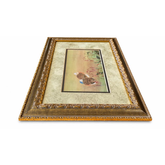 Paper Framed Chinese Gongbi Bird & Botanical Art Bookplate Attributed to Cao Xiaomin, 2008 For Sale - Image 7 of 7