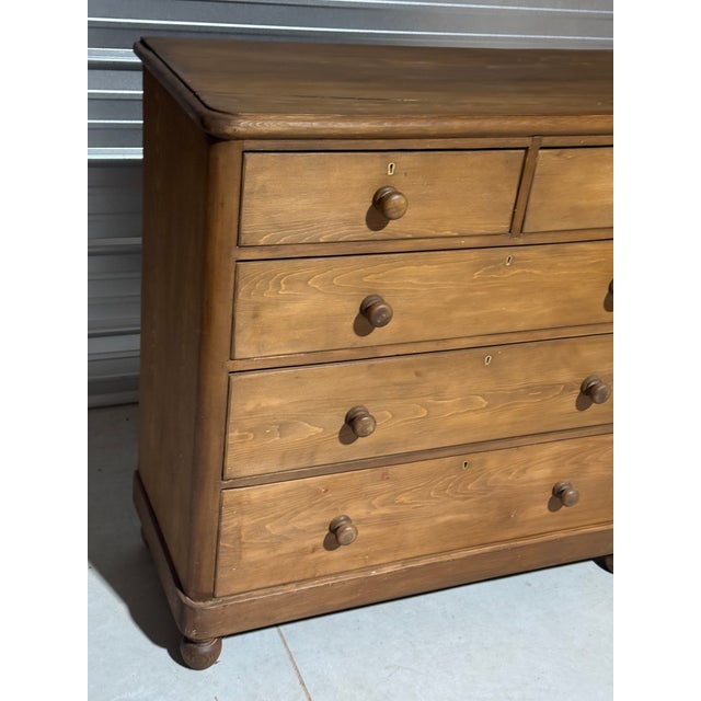 Wood Antique Pine Two Over Three Drawers - Chest of Drawers From England For Sale - Image 7 of 18