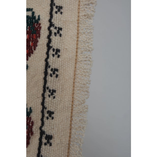 Handwoven Needlepoint Floral Pattern Kilim Rug Turkish Mid Century For Sale - Image 11 of 13