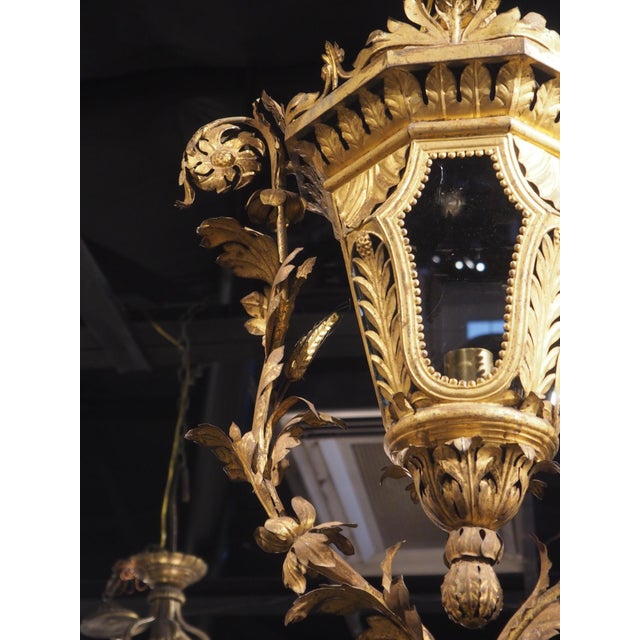 Late 18th Century Venetian Gilt Metal and Glass Lantern For Sale - Image 4 of 18