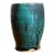 Vintage Blue Green Glazed Pottery Vase For Sale