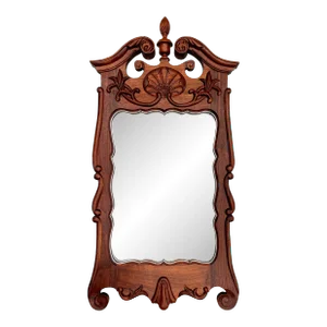 Late 20th Century Chippendale Walnut Custom-Made Mirror