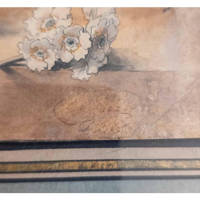 18th C. French or Dutch School Still Life Watercolor Painting of Floral Bouquet For Sale - Image 16 of 18