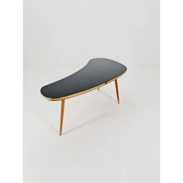 Mid-Century German Tripod Glass & Brass Coffee Table from Else, 1950s For Sale - Image 10 of 11