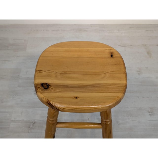 Vintage Bar Stool in Pine, 1960s For Sale - Image 10 of 14