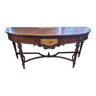 1920s Berkey & Gay Adams Inlaid Antique Sideboard For Sale