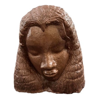 1990s Girl Full Size Ceramic Bust /Head Sculpture Limited Edition Signed 5/25 For Sale