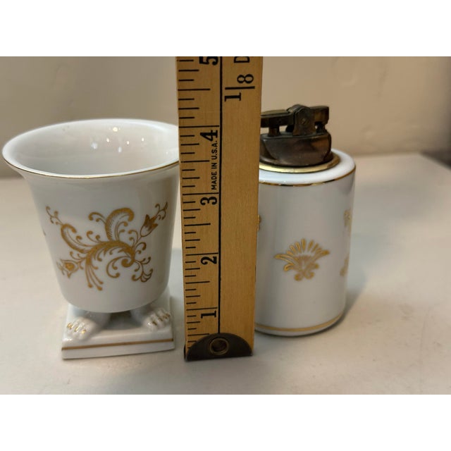 Japanese Vintage Andrea by Sadek Hand-Painted Porcelain Tobacco Set Ornate Japanese Collectable For Sale - Image 3 of 10