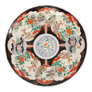 Antique 18.5" Diameter Japanese Imari Porcelain Charger