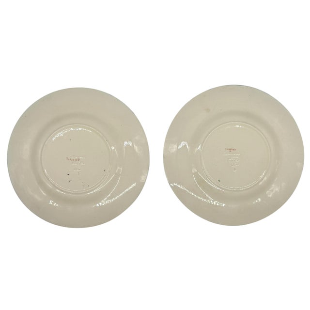 Ceramic Pair of Wedgwood Majolica Cauliflower Pattern Plates, English, Ca. 192 For Sale - Image 7 of 9