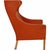Børge Mogensen wingchair, model 2204, upholstered in original cognac leather and with legs of oak. The chair is from the...