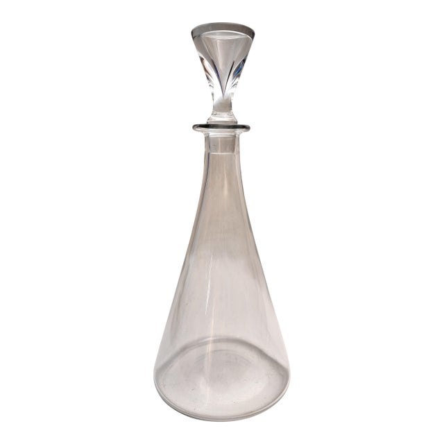 Mid Century Modern Baccarat France Beaker Decanter For Sale
