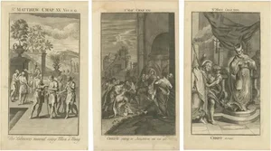 Three Biblical Engravings, 1735, Paper, Set of 3