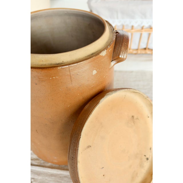 Large Vintage Glazed Earthenware Salt Cellar, 1970s For Sale - Image 4 of 7