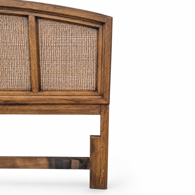Vintage Thomasville Woven Rattan King Headboard For Sale - Image 13 of 17