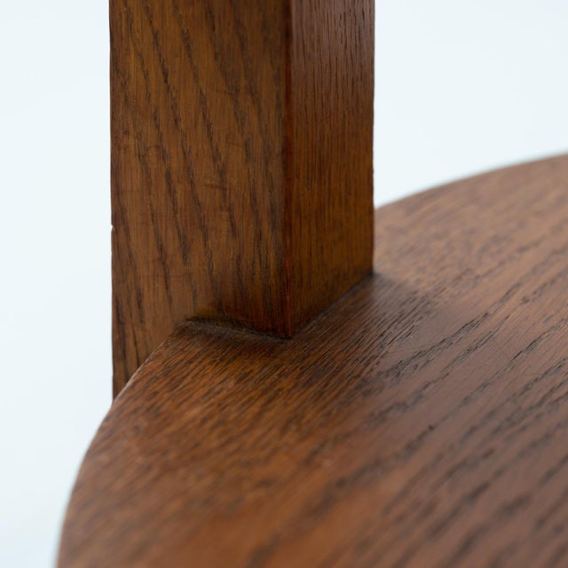 Dutch Art Deco Octagonal Side Table in Oak, 1920s For Sale - Image 10 of 18