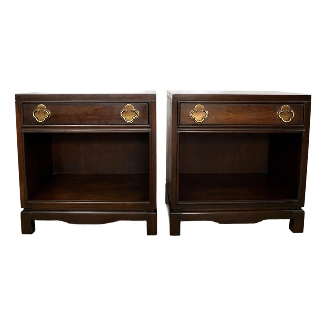 1970’s Mid-Century Modern Michael Taylor Style Nightstands - A Pair For Sale