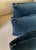 Set of 3 Navy Blue Velvet Rectangular Lumbar Pillows With Down Inserts For Sale - Image 12 of 18