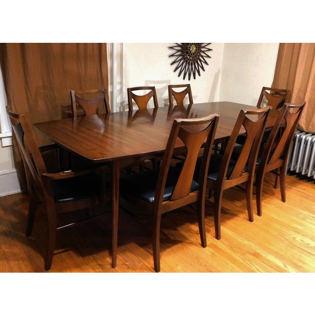 MidCentury Modern Kent Coffey Perspecta Dining Table & 8 Chairs Set