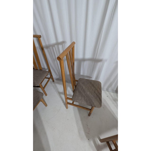 1980s Zea Chairs attributed to Anning Sarian for Tisettanta, 1980s, Set of 6 For Sale - Image 5 of 7