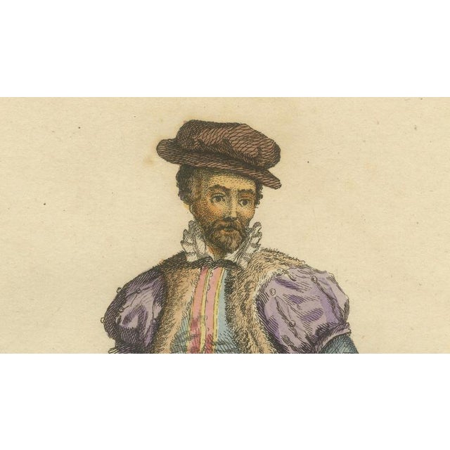 European School, Habit of a Merchant of Dantzic, 1749, Paper Engraving For Sale - Image 4 of 9