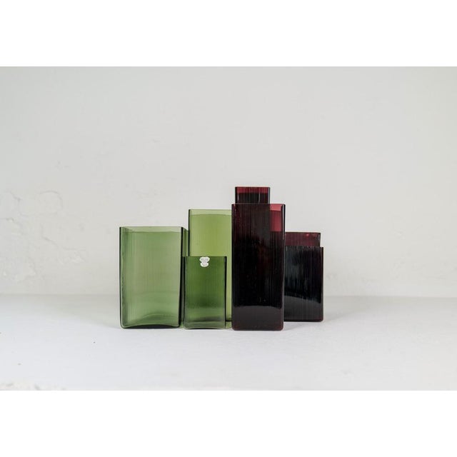 Mid-Century Ice Vases from Gullaskruf, Sweden, 1960s, Set of 7 For Sale - Image 6 of 11