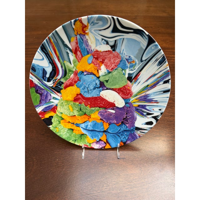 Bright and colorful Jeff Koons "Play-Doh" porcelain plate produced by Bernadaud, Made in Limoges, France. Limited Edition...