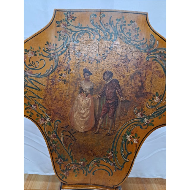 Verni Martin Style Hand Painted Armchair For Sale - Image 11 of 11