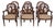 Set of 6 Hickory Chair Mahogany Open Armchairs For Sale