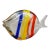 Mid 20th Century Artist Signed Colorful Fish Hand Blown Murano Style Art Glass Sculpture For Sale
