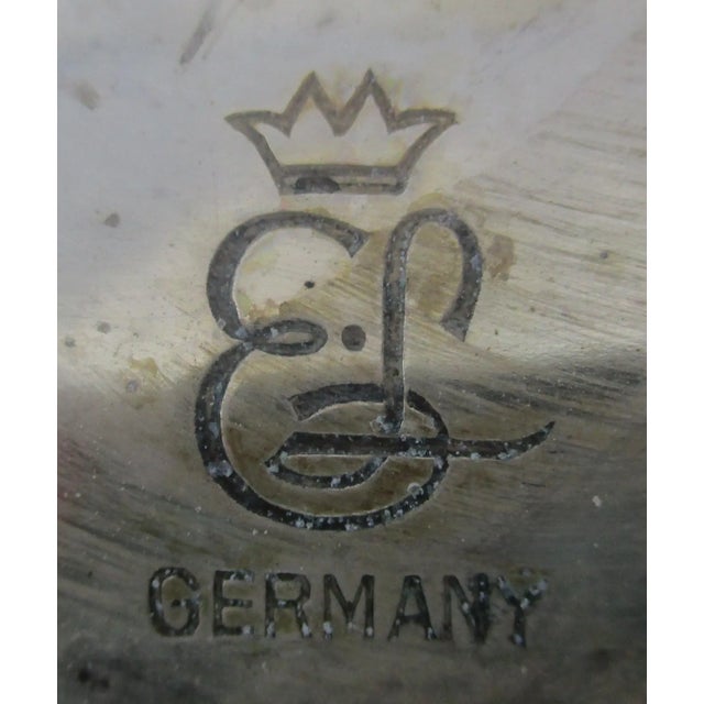 1930s Silverplate and Glass Water Carafe Eisenberg Lozano, Made in Germany For Sale - Image 11 of 12