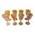 Antique Cambridge Etch 701 - 7" Water Goblets - Etched W/Gold Bands - Set of 8 For Sale