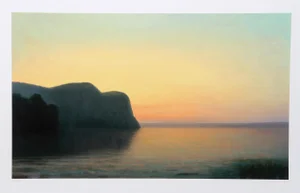 John Beerman, Hook Mountain, Yellow Sky, Lithograph