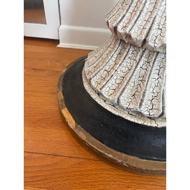 Vintage Plaster Tassel Side Table For Sale - Image 4 of 5