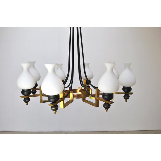 Stilnovo Mid-Century Italian Chandelier from Stilnovo, 1950s For Sale - Image 4 of 11