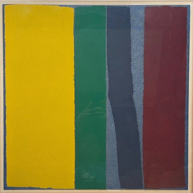 Abstract 1969 Natvar Bhavsar Color Field Abstract Screenprint - Listed Indian Artist For Sale - Image 3 of 12