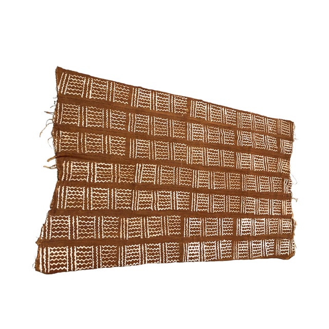 Brown & White Mud Cloth Textile Mali For Sale - Image 4 of 8