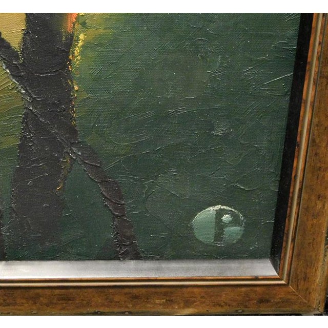 2010s Petras Lukosius#0095 Light in Forest Original Oil on Paintings With Custom Frame For Sale - Image 5 of 5