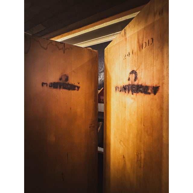 1930s Monterey Tall Corner Hutch Cabinets, Signed, A Pair For Sale - Image 17 of 17