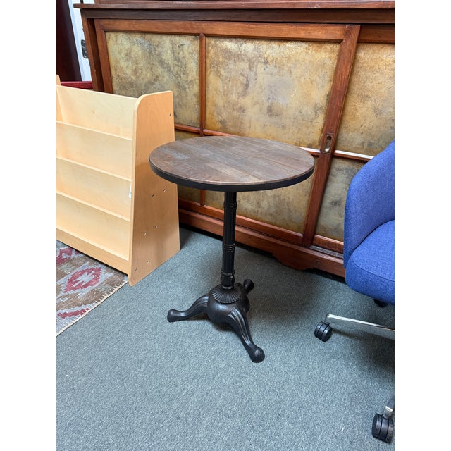 2020s Pottery Barn Rae Wood Accent Table For Sale - Image 5 of 12