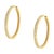 Contemporary 10KT Yellow Gold 1 cttw Slim Diamond Hoop Earrings (I-J Color, I1-I2 Clarity) For Sale - Image 3 of 5