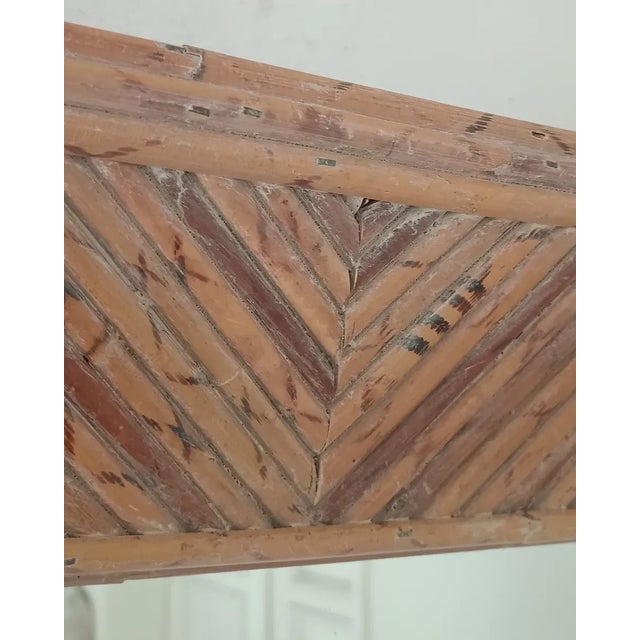 1950s Vintage Bamboo Wall Mirror For Sale - Image 5 of 12