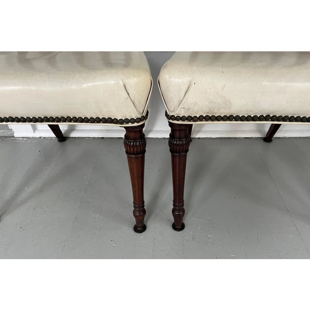 Neoclassical Antique 18th Century George III Neoclassical Mahogany Side Chairs - a Pair For Sale - Image 3 of 11