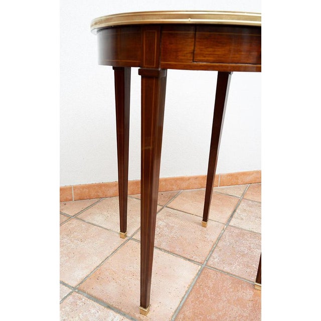 Antique Napoleon III Side Table in Mahogany with Gilded Bronze Elements, France, 19th Century For Sale - Image 5 of 7