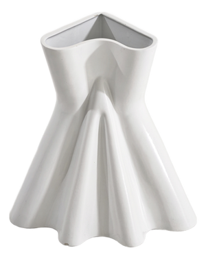 Mid-Century Modern White Glazed Ceramic Umbrella Stand by Enzo Bioli for Il Picchip Italia, 1970s