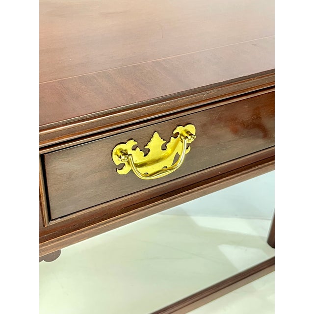 Brown Councill Craftsmen Chippendale Mahogany Single-Drawer Console Table For Sale - Image 8 of 17
