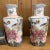 Pair of Floral Pink and Blues Vases Early 19 Century Chinese Guangxu Period Attributing the 17c Qianlong For Sale - Image 4 of 12