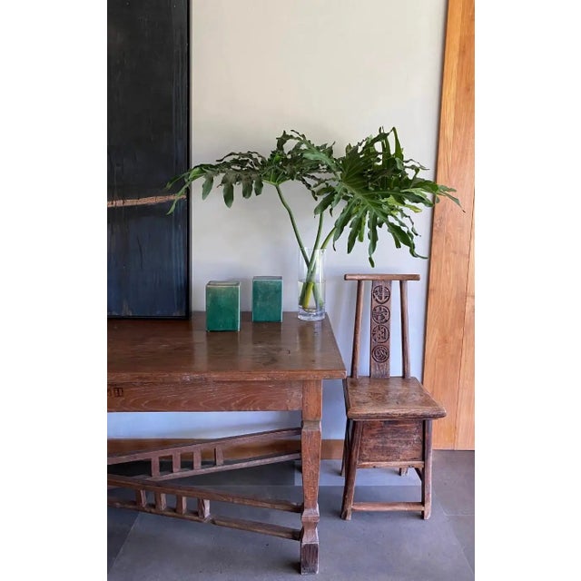 1950s Large Mid 20th Century Colonial Teak Wood Table From Java, Indonesia For Sale - Image 5 of 10