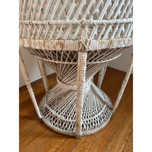 Vintage Painter Wicker Peacock Chair For Sale In Philadelphia - Image 6 of 12