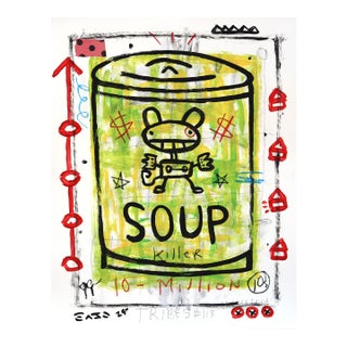 Can O' Chaos - Original Pop Street Art Acrylic Painting on Cardstock by Gary John For Sale